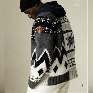 kith doubtless peaks full zip cardigan size large